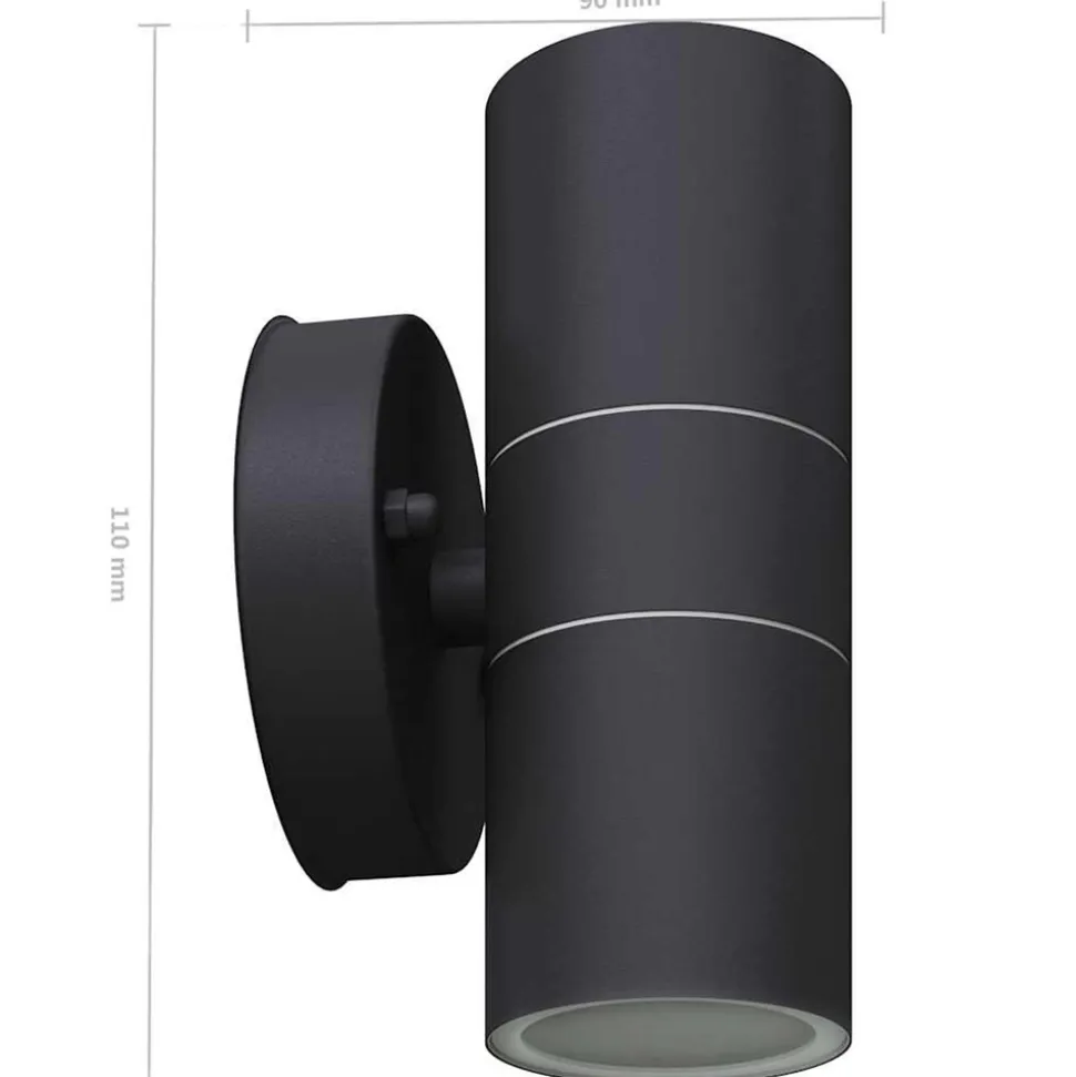 VIDAXL - Applique murale led d'extérieur 2 pcs acier inoxydable haut bas
