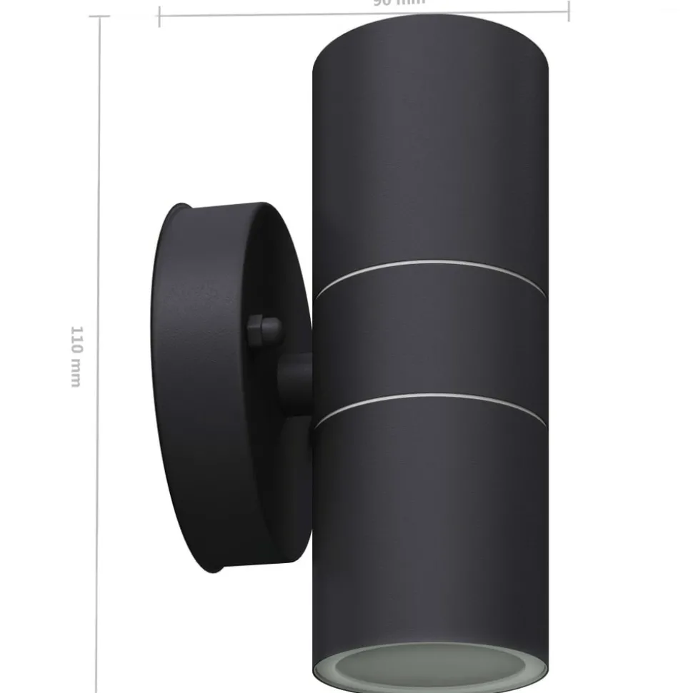 VIDAXL - Applique murale led d'extérieur 2 pcs acier inoxydable haut bas
