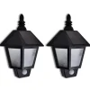 VIDAXL - Applique murale solaire avec capteur de mouvement 2 pcs