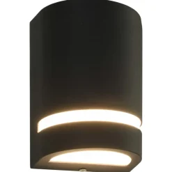 VIDAXL - Appliques murales d'extérieur 2 pcs 35 w noir demi-rond