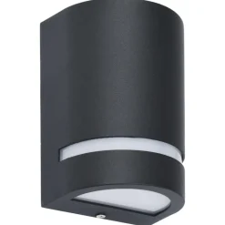 VIDAXL - Appliques murales d'extérieur 2 pcs 35 w noir demi-rond