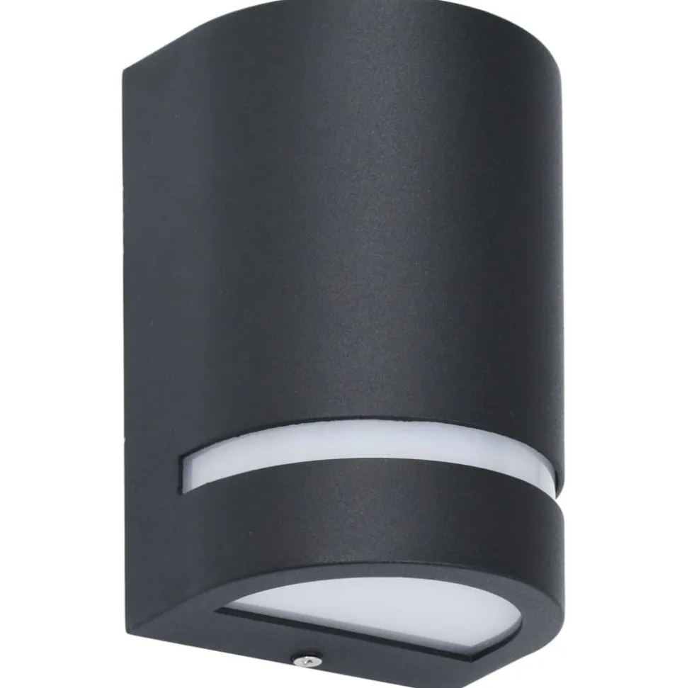 VIDAXL - Appliques murales d'extérieur 2 pcs 35 w noir demi-rond