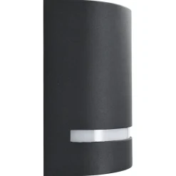 VIDAXL - Appliques murales d'extérieur 2 pcs 35 w noir demi-rond