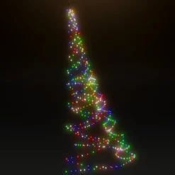 VIDAXL - Arbre mural avec crochet métallique 720 led colorées 5 m