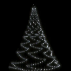 VIDAXL - Arbre mural avec crochet métallique 720 led blanc froid 5 m