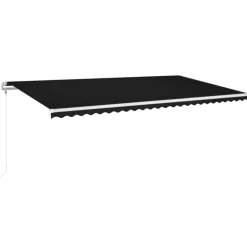 VIDAXL - Auvent automatique capteur de vent et led 600x300 cm anthracite
