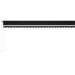 VIDAXL - Auvent automatique capteur de vent et led 600x300 cm anthracite