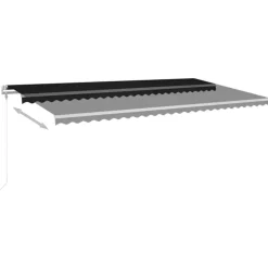 VIDAXL - Auvent automatique capteur de vent et led 600x300 cm anthracite