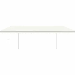 VIDAXL - Auvent automatique capteur de vent/led 6x3 m crème