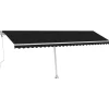 VIDAXL - Auvent automatique capteur de vent et led 600x300 cm anthracite