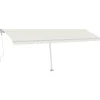 VIDAXL - Auvent automatique avec capteur de vent et led 600x300 cm crème