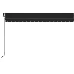 VIDAXL - Auvent automatique capteur de vent et led 400x350 cm anthracite