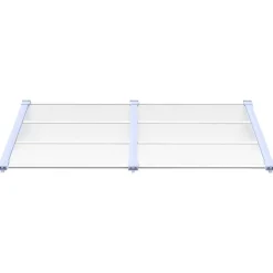 VIDAXL - Auvent de porte gris et transparent 152,5x90 cm polycarbonate
