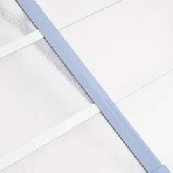 VIDAXL - Auvent de porte gris et transparent 396x90 cm polycarbonate