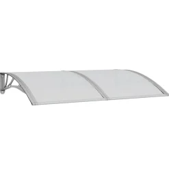 VIDAXL - Auvent de porte gris 150x100 cm polycarbonate