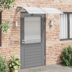 VIDAXL - Auvent de porte gris 150x100 cm polycarbonate
