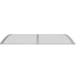 VIDAXL - Auvent de porte gris 150x100 cm polycarbonate