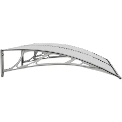 VIDAXL - Auvent de porte gris 150x100 cm polycarbonate
