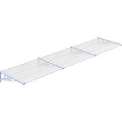 VIDAXL - Auvent de porte gris et transparent 358,5x90 cm polycarbonate