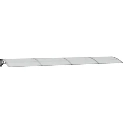 VIDAXL - Auvent de porte gris et transparent 400x75 cm polycarbonate