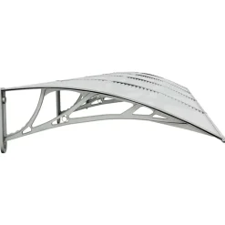 VIDAXL - Auvent de porte gris et transparent 400x75 cm polycarbonate