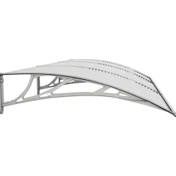 VIDAXL - Auvent de porte gris 300x100 cm polycarbonate