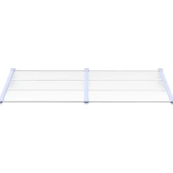 VIDAXL - Auvent de porte gris et transparent 199x90 cm polycarbonate