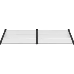 VIDAXL - Auvent de porte noir et transparent 199x90 cm polycarbonate