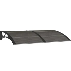 VIDAXL - Auvent de porte noir 150x100 cm polycarbonate