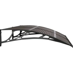VIDAXL - Auvent de porte noir 150x100 cm polycarbonate