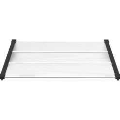 VIDAXL - Auvent de porte noir et transparent 122x90 cm polycarbonate