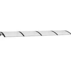 VIDAXL - Auvent de porte noir et transparent 350x75 cm polycarbonate