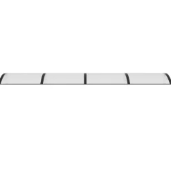 VIDAXL - Auvent de porte noir et transparent 350x75 cm polycarbonate