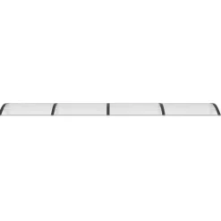 VIDAXL - Auvent de porte noir et transparent 400x75 cm polycarbonate