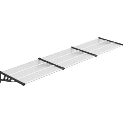 VIDAXL - Auvent de porte noir et transparent 358,5x90 cm polycarbonate
