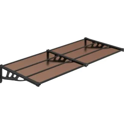 VIDAXL - Auvent de porte noir 152,5x90 cm polycarbonate