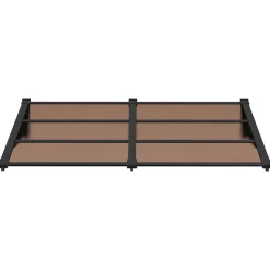 VIDAXL - Auvent de porte noir 152,5x90 cm polycarbonate