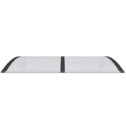 VIDAXL - Auvent de porte noir 150x100 cm polycarbonate