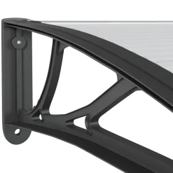 VIDAXL - Auvent de porte noir 150x100 cm polycarbonate