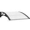 VIDAXL - Auvent de porte noir et transparent 100x75 cm polycarbonate
