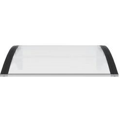 VIDAXL - Auvent de porte noir et transparent 100x75 cm polycarbonate