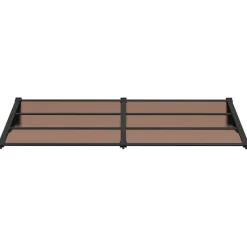 VIDAXL - Auvent de porte noir 199x90 cm polycarbonate
