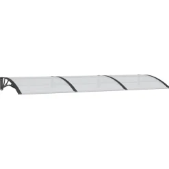 VIDAXL - Auvent de porte noir 300x100 cm polycarbonate