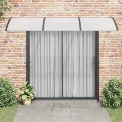 VIDAXL - Auvent de porte noir 300x100 cm polycarbonate