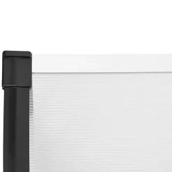VIDAXL - Auvent de porte noir et transparent 239x90 cm polycarbonate