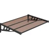 VIDAXL - Auvent de porte noir 122x90 cm polycarbonate