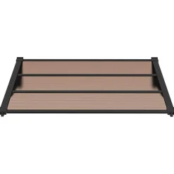 VIDAXL - Auvent de porte noir 122x90 cm polycarbonate