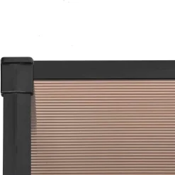 VIDAXL - Auvent de porte noir 122x90 cm polycarbonate