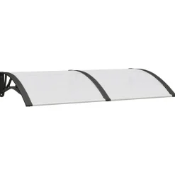 VIDAXL - Auvent de porte noir et transparent 150x75 cm polycarbonate