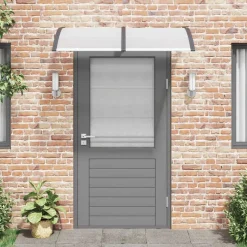 VIDAXL - Auvent de porte noir et transparent 150x75 cm polycarbonate
